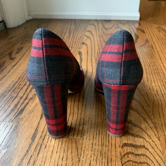 J Crew Plaid Pumps- heather grey NWT Size 8 - Picture 2 of 7